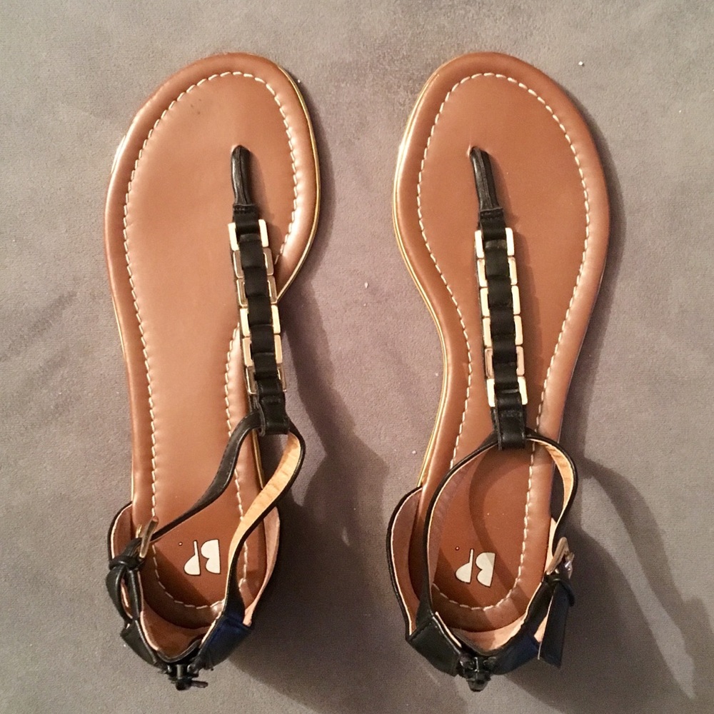bp by Nordstrom Zipper-Back Sandals Size 8